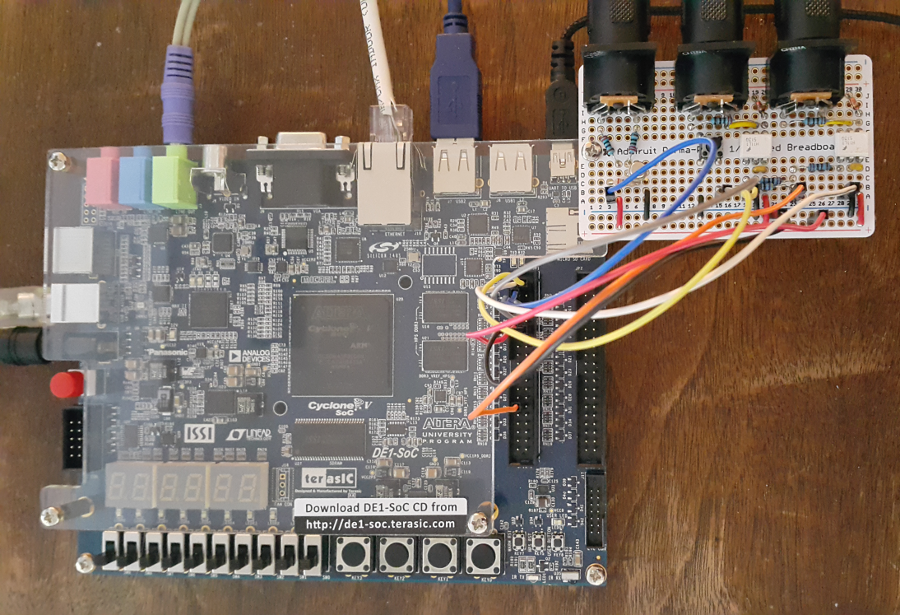 DE1-SoC with MIDI Perma-Proto